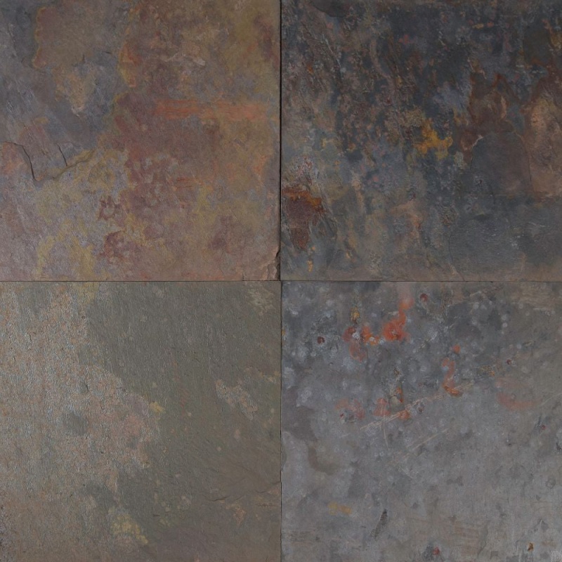 Rustic Gold Slate Tile - Natural Cleft Face, Gauged Back