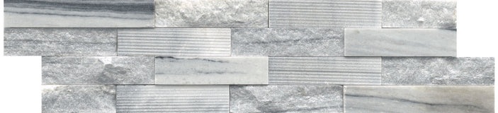 Structure Gray 3D Marble Ledgestone - Split Face - 6" x 24"