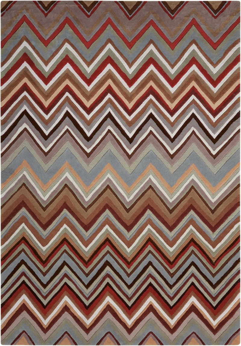 Contour Con23 Multicolor Polyester Contemporary Area Rug