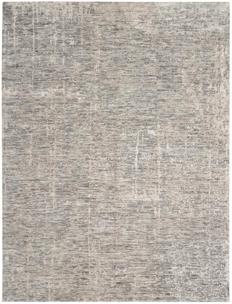 Luna Grey Silver Wool Blend Contemporary Area Rug