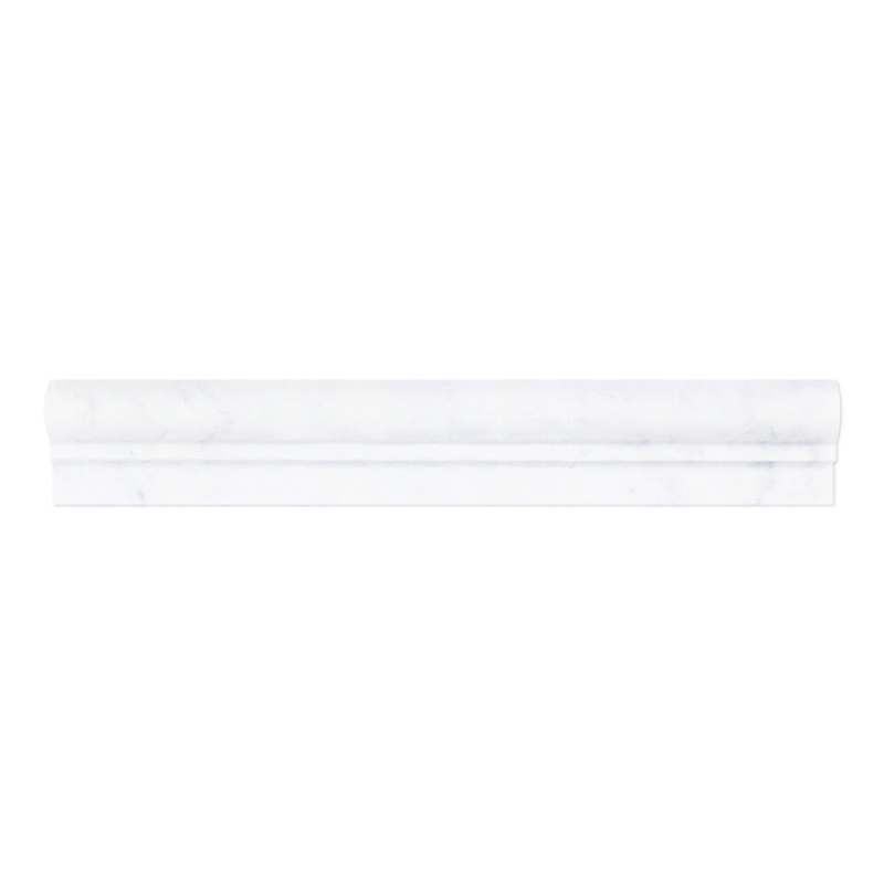 Thassos White Marble Liner - 2" x 12" F1 Chair Rail