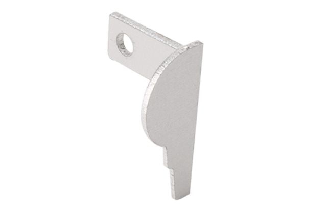 Trep Fl End Cap Metal Tile Edging Trim - Satin Anodized Aluminum - 3/32" X 13/16"