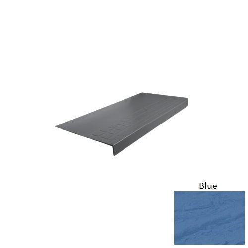 Evolving Styles Creative Elements Blue Type 800 Distinct Designs Rubber - 12 1/4" X 72" Stair Tread - Raised Square Design