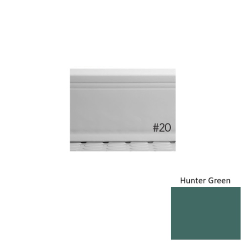 Pinnacle Plus #20 Draft Hunter Green Rubber Coil Wall Base - 4" X 120 Ft