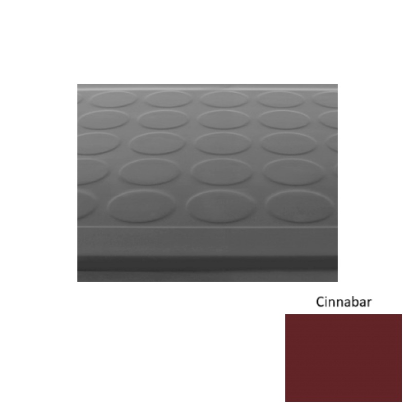 Solid 92 Cinnabar Low Profile Raised Circular Rubber (Sq) Stair Tread - Textured