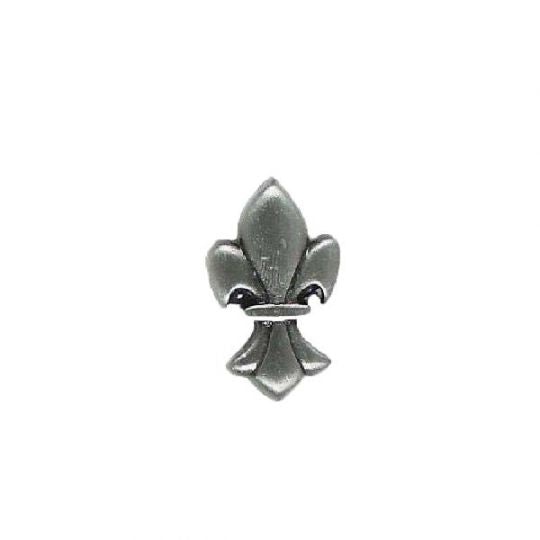Massalia Pewter Metal Wall Trim - 1" X 1" Fleur De Lis Button - Matte