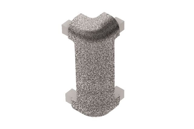 Rondec Ct 90 Degree Outside Corner Metal Tile Edging Trim - Pewter Textured Color Coated Aluminum