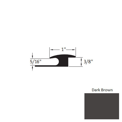 Johnsonite Dark Brown Vinyl Adaptor Moulding / Trim
