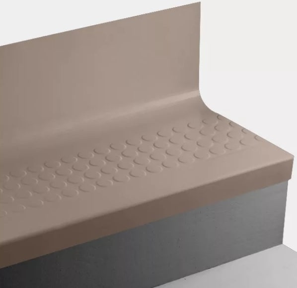 Rusty Nail Raised Round Rubber Stair Tread with Riser