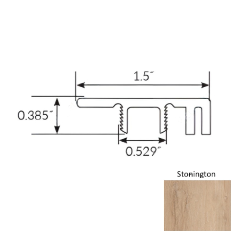 Americano Grande Stonington Luxury Vinyl Moulding / Trim - 94" End Cap - Ceramic Bead