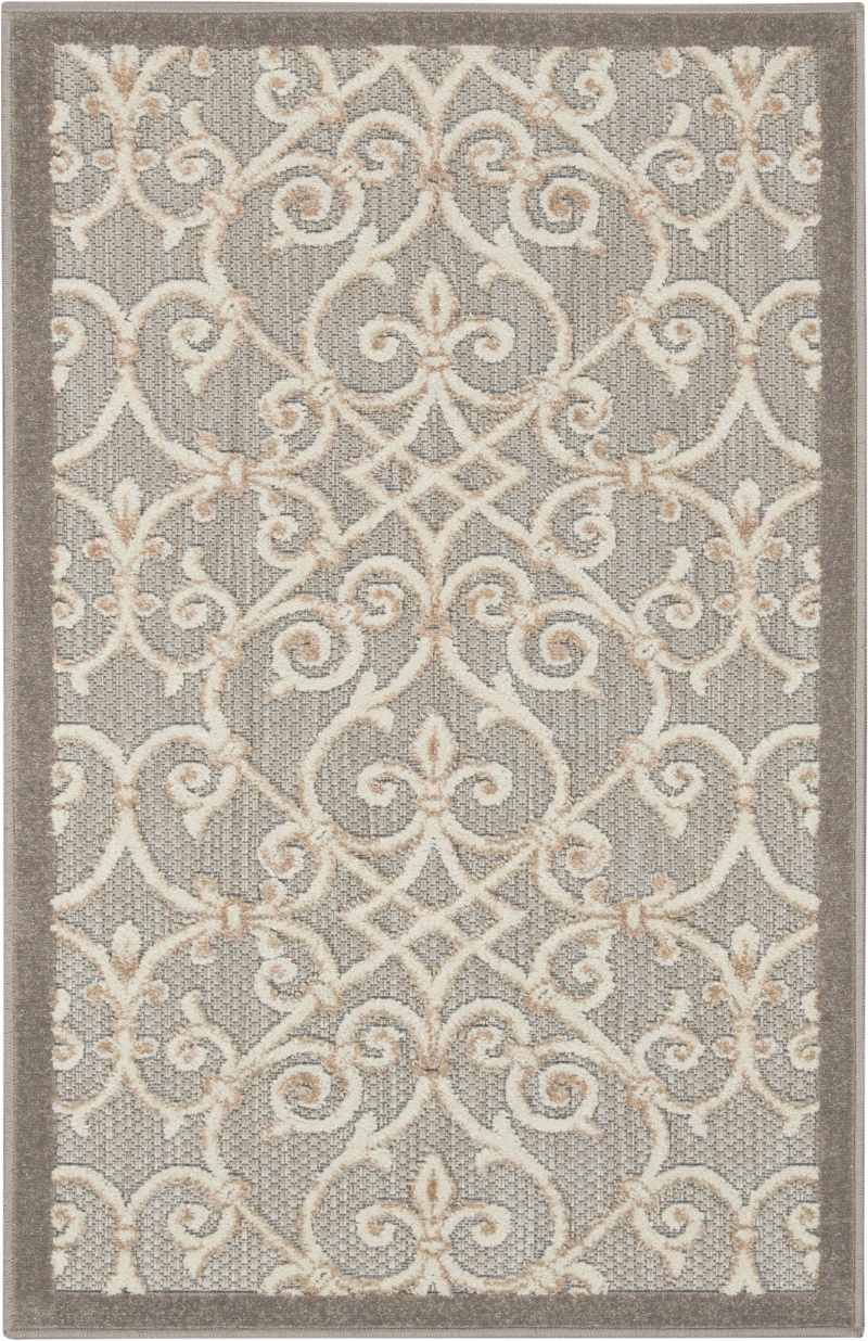 Aloha Alh21 Natural Polypropylene Contemporary Area Rug - 3 Ft x 4 Ft