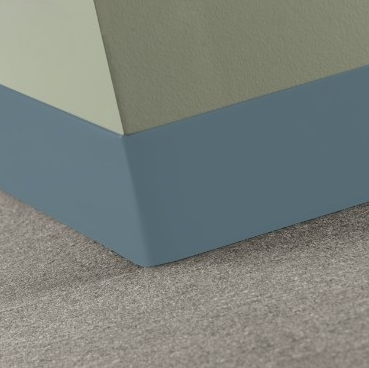Johnsonite Windsor Blue Vinyl Traditional Wall Base - 2.5" X 48" X .080" Toeless - Traditional Wall Base