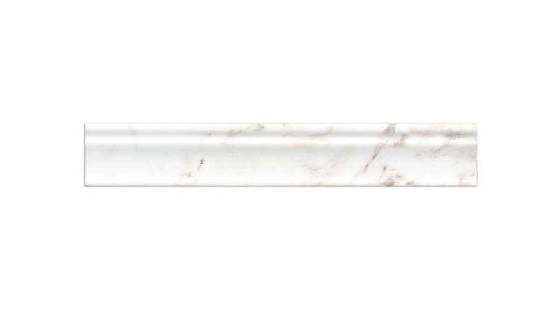 Glorious White Marble Floor & Wall Trim - 2" X 12" Chair Rail - Polished