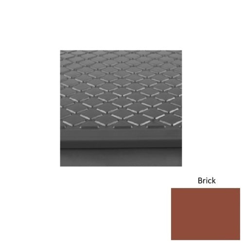 Solid 31 Brick Diamond Rubber Stair Tread with Safety Yellow Abrasive Strip