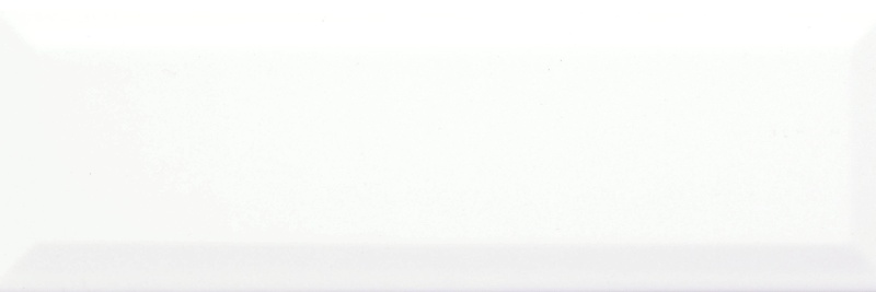 Choice Ii White Bevelled Ceramic Tile - Glossy - 4" x 12"