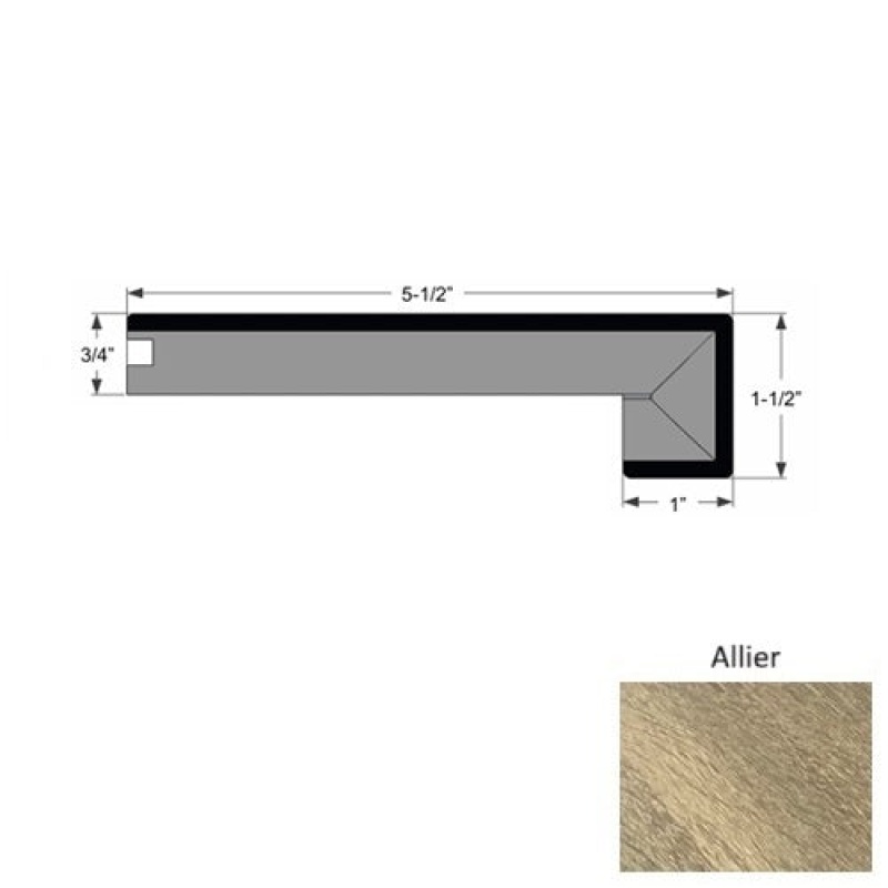 Domaine Ii Allier Hardwood Moulding / Trim - 5 1/2" X 96 1/2" Square Stair Nose - Urethane