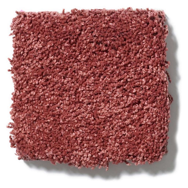Caress By Shaw Quiet Comfort Classic Iii Cranberry Nylon Carpet - Textured
