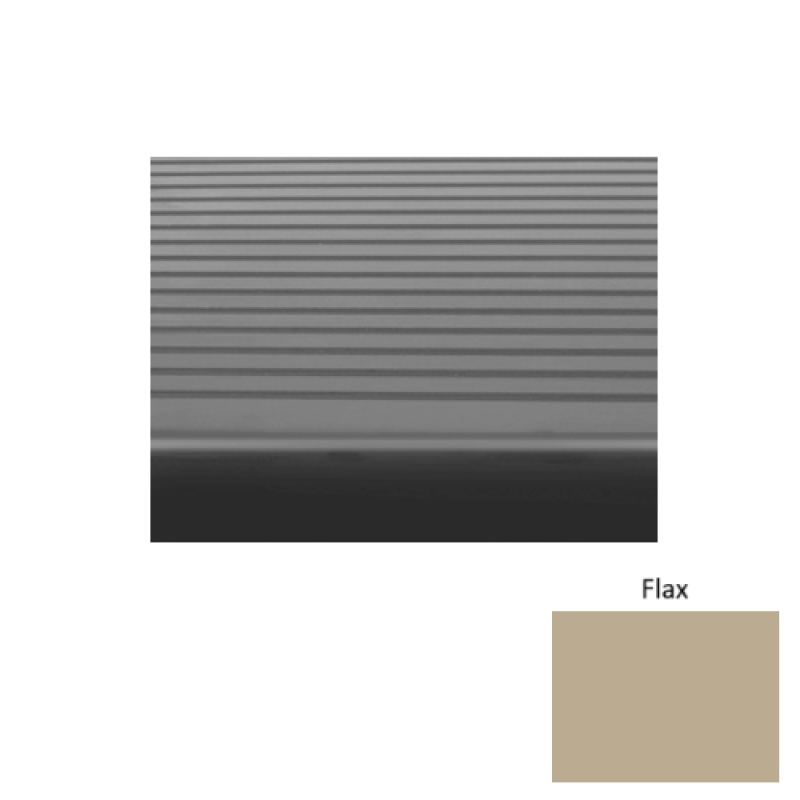 Solid 81 Flax Light Duty Rubber (Rd) Stair Tread - Ribbed