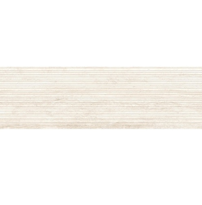 Travertine Cream Lineal Structured Porcelain Tile – 12" x 24"