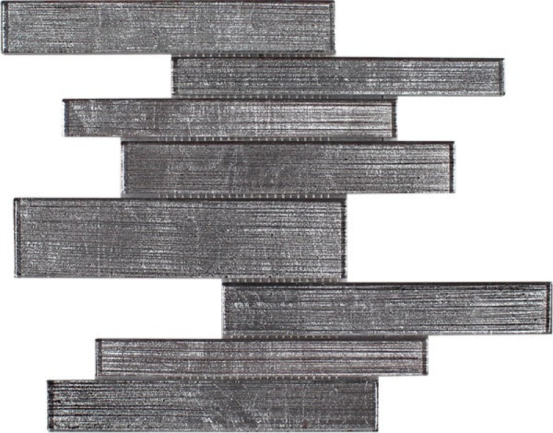Terra Bella Silver Glass Mosaic - Linear - Glossy