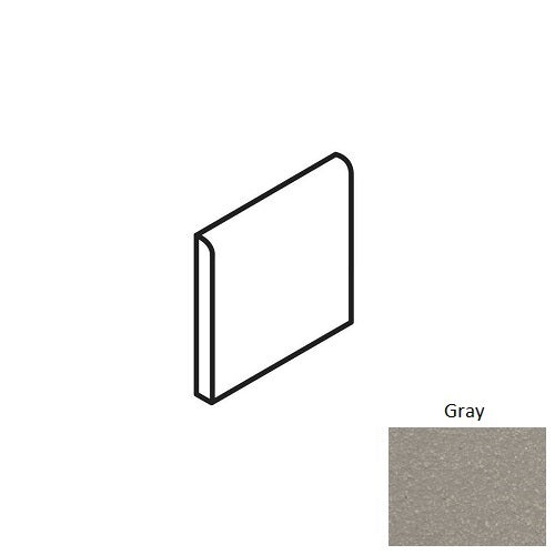 Quetread Gray Quarry Floor & Wall Trim 6" x 6" Bullnose Matte