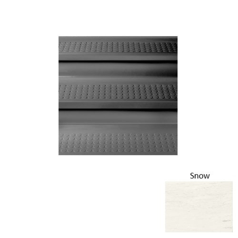 Marbleized Snow Textured Rubber Stair Tread With Riser