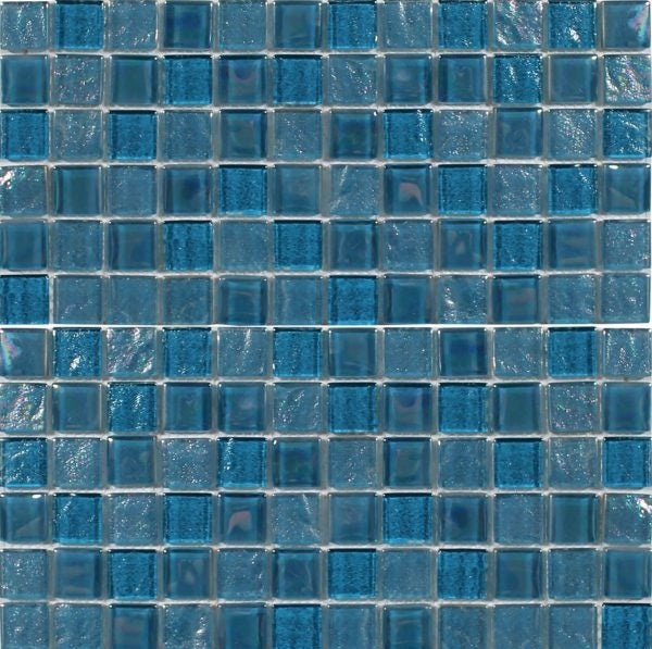 Aquatica Treasure Topazstone Glass Mosaic - 1" X 1" - Glossy