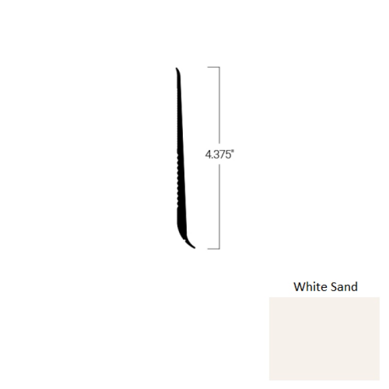 Johnsonite White Sand Rubber Tightlock Resilient Rubber Base