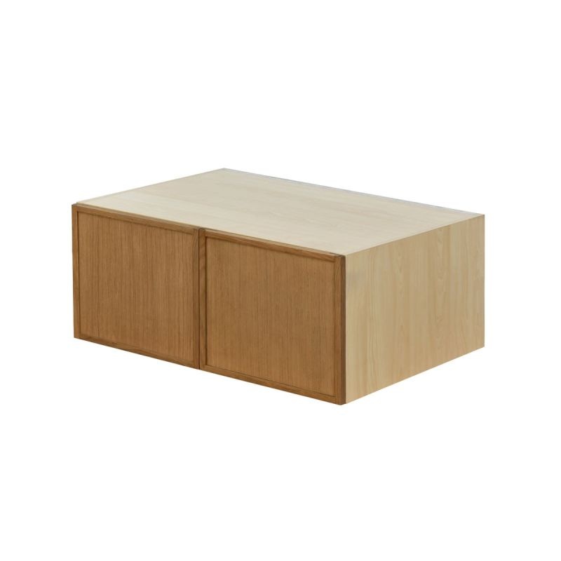 Shady Oak Slim Shaker Wood Kitchen Wall Bridge Cabinet - 36" X 24" X 15" (Assembly Required) - Oak