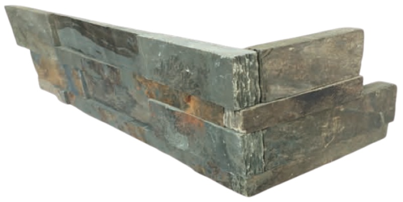 Smokey Rust Slate Ledgestone Corner