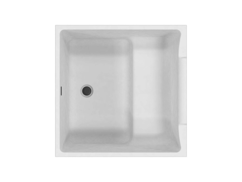 Hg640 Acrylic Freestanding Soaking With Left Drain - White - 39" X 39"
