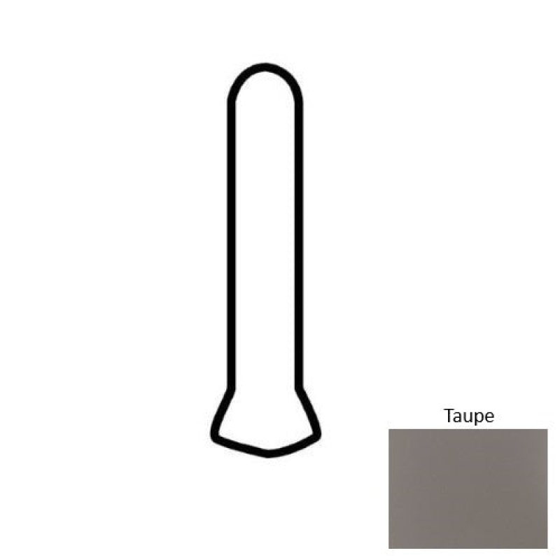 Minimum Taupe Porcelain 1" x 6" Cove Base Corner - Matte
