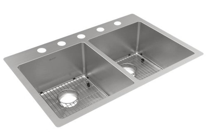 Crosstown Stainless Steel Double Bowl Kitchen Sink