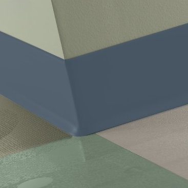 Johnsonite The Blues Rubber Traditional Duracove Thermoplastic Wall Base - 4" X 48" X 1/8" Toe - Traditional Duracove Thermoplastic Wall Base
