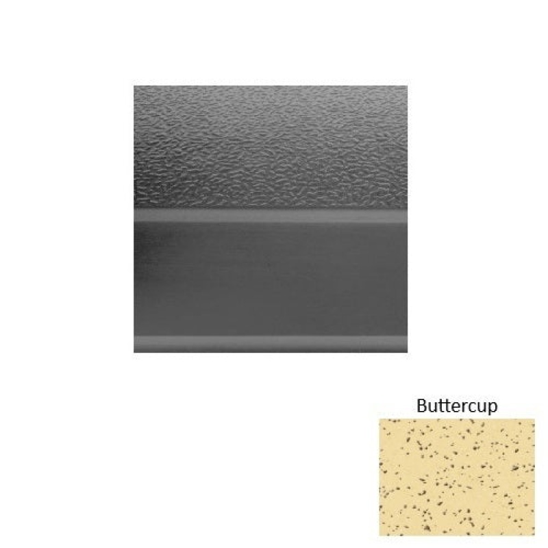 Renew 93 Buttercup Textured Rubber (Sq) Stair Tread With Dupont Kevlar - Textured