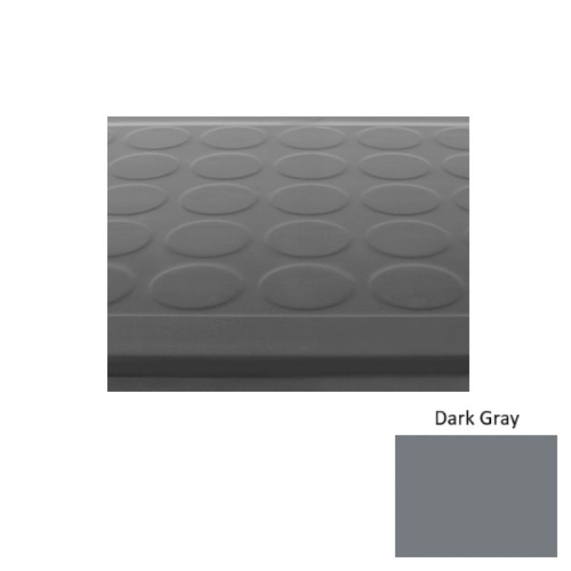 Solid 92 Dark Gray Low Profile Raised Circular Rubber (Sq) Stair Tread - Textured