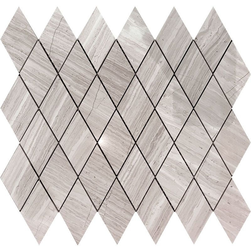 Savannah Wooden Grey Marble Mosaic - Avalon - Polished