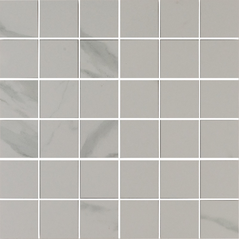 Statuario Superiore Porcelain Mosaic - 2" X 2" - Polished