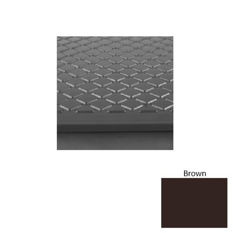 Solid 31 Brown Diamond Rubber (Rd) Stair Tread With Dupont Kevlar - Textured