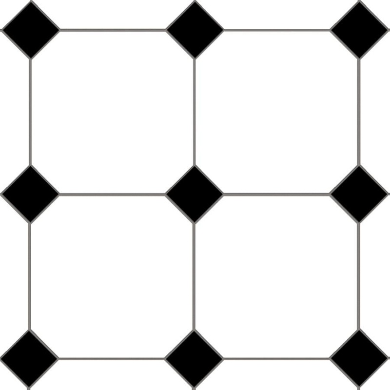 Monocolor Taco Nero Ceramic Tile - Matte - 2 5/8" X 2 5/8"