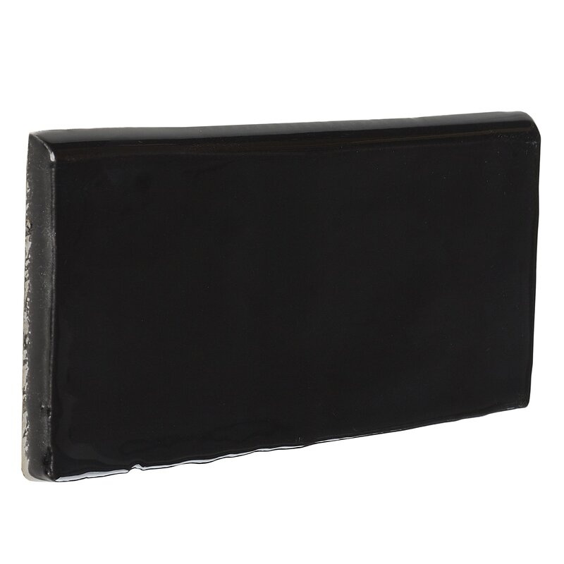 Artigiano Florentine Gate Ceramic Wall Trim - 3" X 6" Bullnose - Glossy