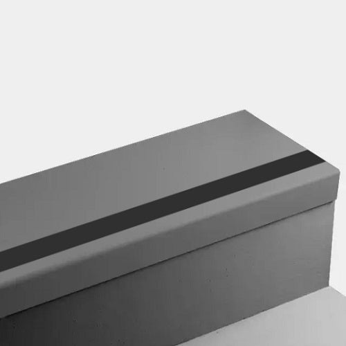 Black Hammered Rubber Angle Fit Stair Tread
