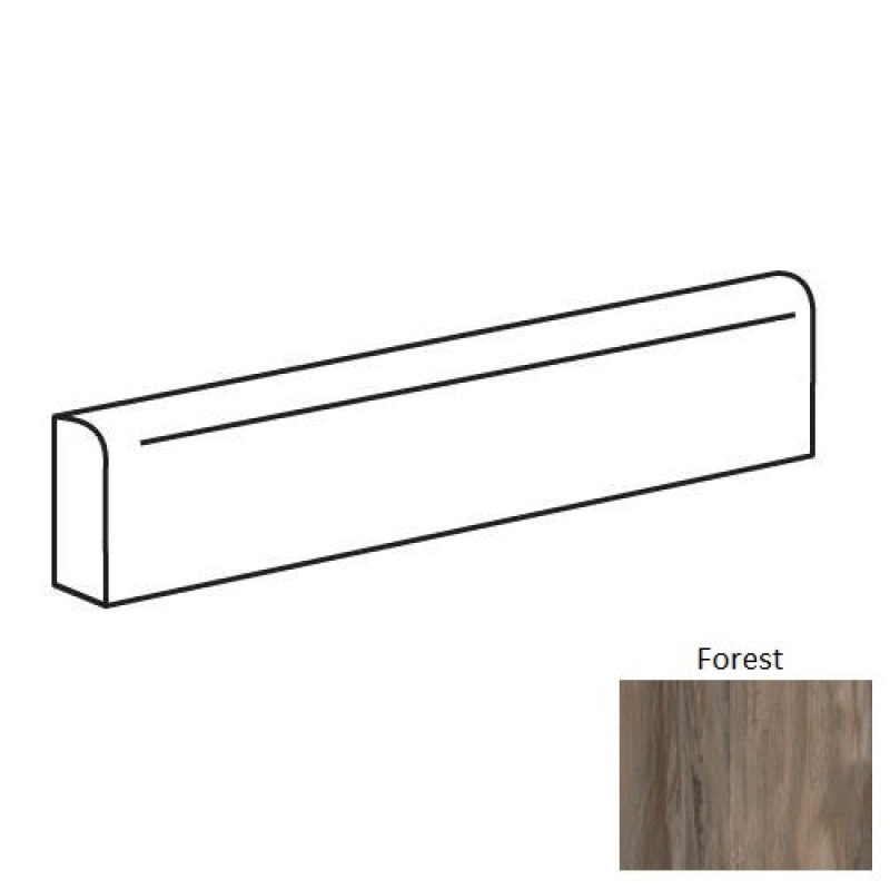 Paint Stone Forest Porcelain Bullnose Trim