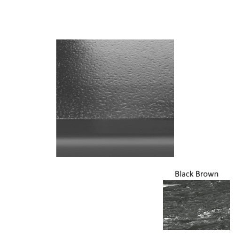 Marbleized 95 Black Brown Hammered Rubber (Sq) Stair Tread With Riser - Hammered