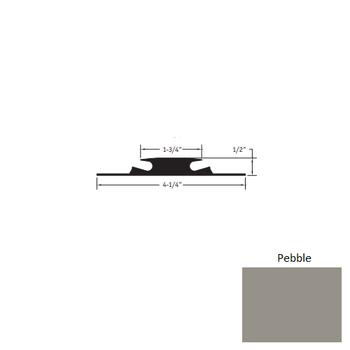 Johnsonite Pebble Vinyl Moulding / Trim - 1 3/4" X 4 1/4" X 3 Ft (36") X 1/2" Carpet Insert Threshold - Carpet Insert Threshold