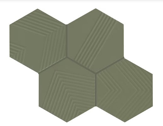Rhyme And Reason Artichoke Ripple Mix Ceramic Tile - Matte