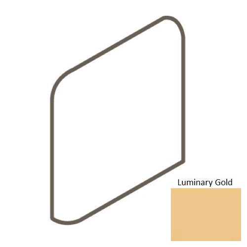Keystones Unglazed Mosaic Luminary Gold Porcelain Floor & Wall Trim - 2" X 2" Bullnose Outcorner - Matte