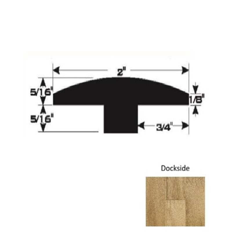 Dock Side Hardwood Moulding / Trim - 90" T Molding - Ultra Low Gloss Urethane