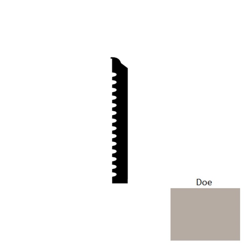 Doe Regal SCR Thermoplastic Rubber Wall Base, 3" x 8 ft x 3/8"