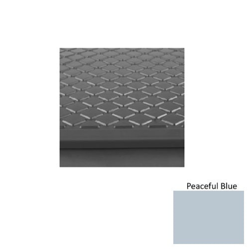 Solid 655 Peaceful Blue Rubber Stair Tread with Kevlar